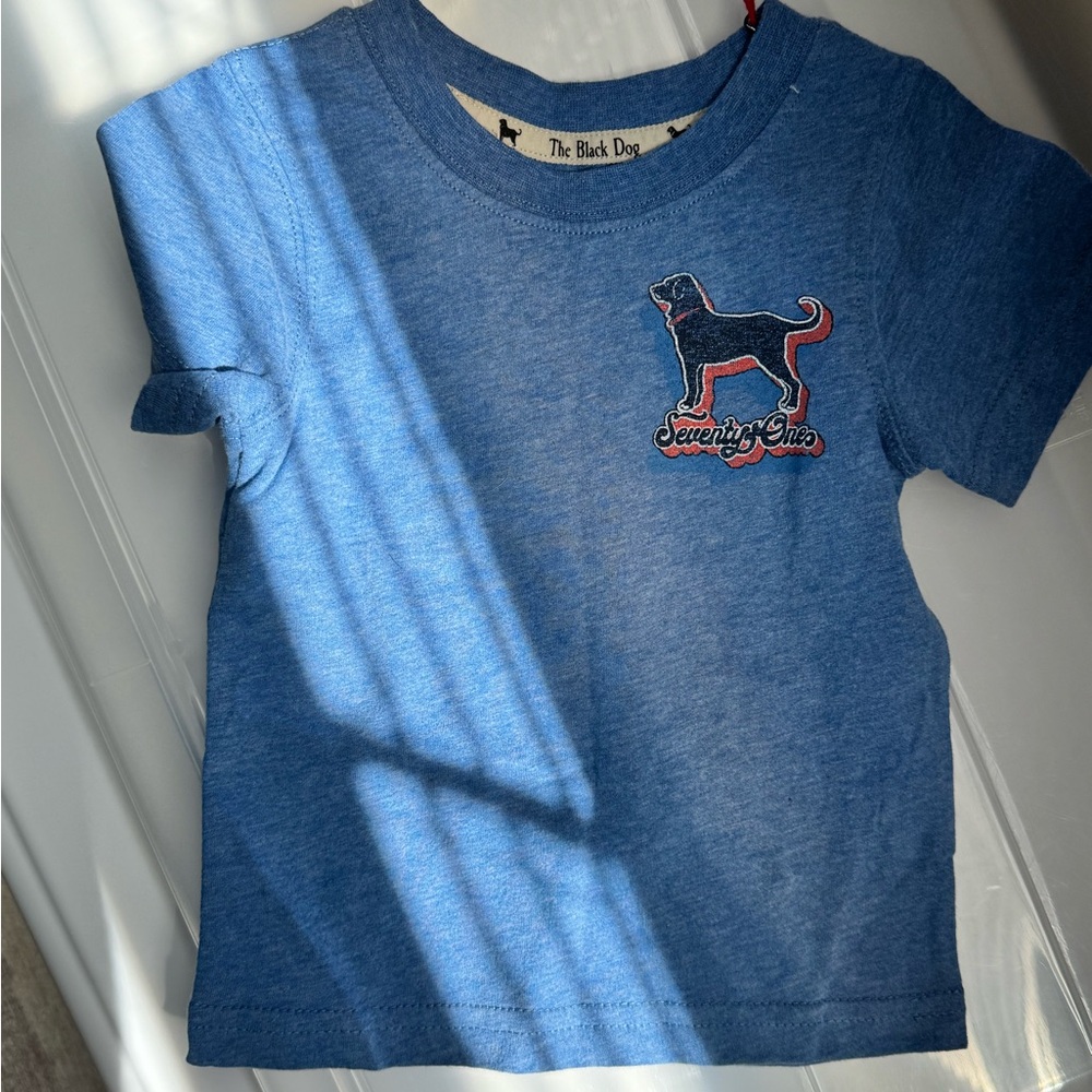The Black Dog Blue Kids' Tee with Logo Patch